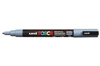 Paintmarker uni posca pc3m f leisteengrijs | 6 stuks - thumbnail