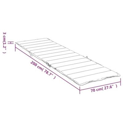 Ligbedkussen 200x70x3 cm oxford stof antracietkleurig - thumbnail