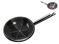 Koekenpan met mandje Vaello Zwart Geëmailleerd Staal (Ø 24 cm) - thumbnail