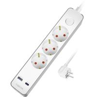 LogiLink LPS287U Stekkerdoos met schakelaar Wit Randaarde stekker 1 stuk(s) - thumbnail