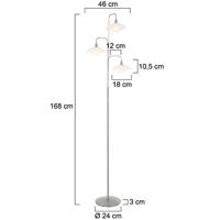 Steinhauer Moderne leeslampTallerken 3-lichts metaalgrijs - 2659ST - thumbnail