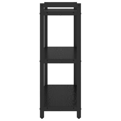 Boekenkast Zwart eiken 60 x 30 x 83 cm Bewerkt hout Boekenkast Zwart eiken 60 x 30 x 83 cm Bewerkt hout