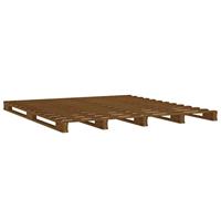 Palletbed massief grenenhout honingbruin 120x200 cm - thumbnail