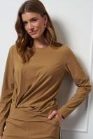 Studio Anneloes Winona Knot Top 13247 T-shirt Lange Mouw 1300 Caramel - thumbnail