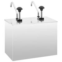 VidaXL Sausdispenser 2x3,5 l roestvrij staal - thumbnail