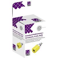 TRU COMPONENTS Assortiment laboratoriumconnectoren Bus, inbouw verticaal Geel 10 stuk(s) - thumbnail