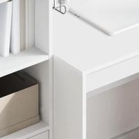 Bureau Wit 100 x 50 x 76 cm Bewerkt hout - thumbnail