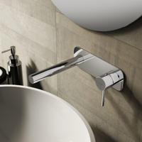 Hotbath Wastafelmengkraan Buddy inbouw 3+ 3 inbouwsysteem 1-hendel Recht 17 cm - Chroom - thumbnail