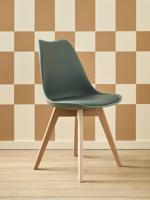 Scandinavische stoel voor basisschoolkinderen groen - thumbnail