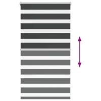 VidaXL Zebra rolgordijn 85x100 cm stofbreedte 80,9 cm zwart - thumbnail