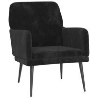 Fauteuil 62x79x79 cm fluweel zwart - thumbnail