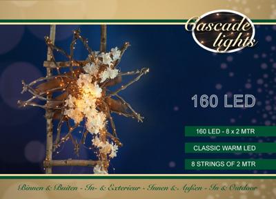 Cascadeverlichting koperdraad 160 lampjes 8x2 meter LED Anna's Collection - Annas collection