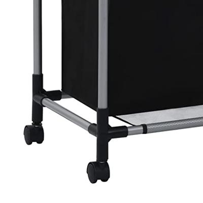 Wassorteerder met 3 zakken staal zwart Wassorteerder met 3 zakken staal zwart