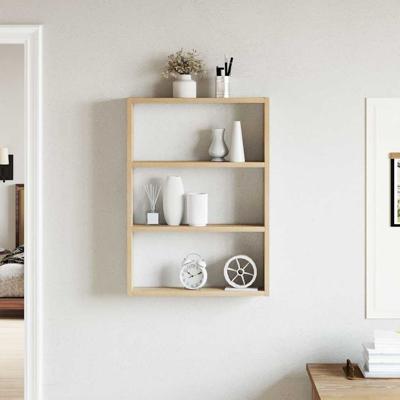 Wandschap 43x9x60 cm bewerkt hout sonoma eikenkleurig