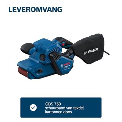 Bosch Blauw GBS 750 Professional Bandschuurmachine | 850W | 75 x 533 mm - 06012C1020 - thumbnail