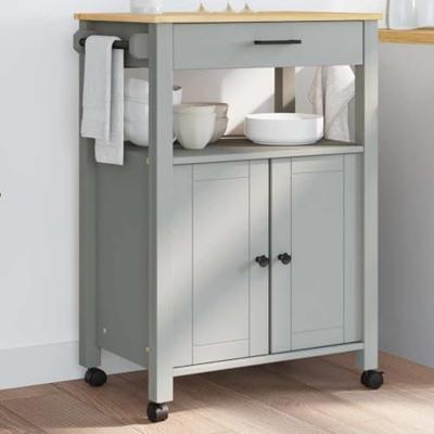 Keukentrolley MONZA 60x40x88,5 cm massief grenenhout
