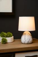 Lucide MARMO - Tafellamp - Ø 16 cm - 1xE14 - Wit - thumbnail