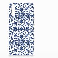 Huawei P20 TPU Case Flower Blue - thumbnail