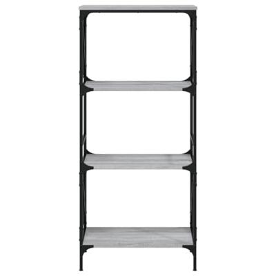 Boekenkast 4-laags 59x35x132 cm bewerkt hout grijs sonoma eiken