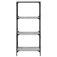 Boekenkast 4-laags 59x35x132 cm bewerkt hout grijs sonoma eiken - thumbnail