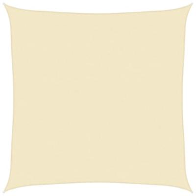 VidaXL Zonnezeil 160 g/m² 5x5 m hdpe crèmekleurig