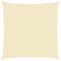 VidaXL Zonnezeil 160 g/m² 5x5 m hdpe crèmekleurig - thumbnail