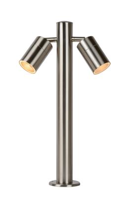 Lucide ARNE-LED - Sokkellamp - Ø 6,3 cm - LED - GU10 - 2x5W 2700K - IP44 - Mat chroom Lucide ARNE-LED - Sokkellamp - Ø 6,3 cm - LED - GU10 - 2x5W 2700K - IP44 - Mat chroom