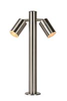 Lucide ARNE-LED - Sokkellamp - Ø 6,3 cm - LED - GU10 - 2x5W 2700K - IP44 - Mat chroom - thumbnail