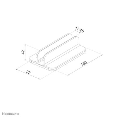 Neomounts NSLS300BLACK Laptopstandaard Zwart