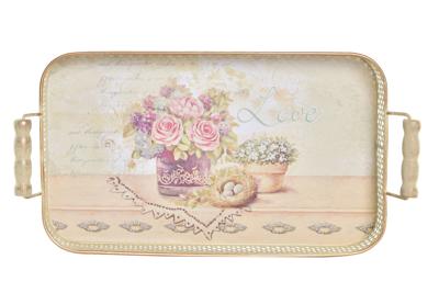 Set van trays DKD Home Decor Roze Metaal Aluminium 8 cm 40 x 21 x 8 cm (3 Stuks)