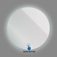 Ronde Badkamerspiegel BWS Omega 80cm Met Verlichting - thumbnail