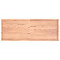 Wandschap 160x60x(2-4)cm behandeld massief eikenhout lichtbruin - thumbnail
