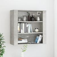 Wandkast 80x33x80 cm bewerkt hout betongrijs - thumbnail