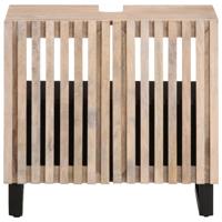 Wastafelkast 62x34x58 cm massief mangohout - thumbnail