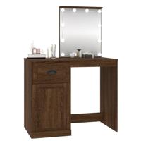 Kaptafel met LED 90x50x132,5 cm bewerkt hout bruin eikenkleur - thumbnail