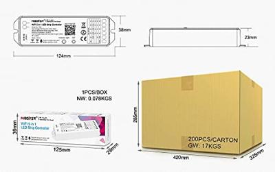 Mi-light Miboxer rgb-cct wifi controller voor led strips 2.4g - led0208