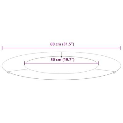 VidaXL Geschikt voor platte boomringen 5 pcs zilver ø50 / 80 cm