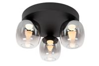 Lucide TAMINO - Plafonnière - LED Dimb. - 3x5,6W 3000K - Zwart - thumbnail
