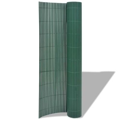 VidaXL Tuinafscheiding dubbelzijdig 90x300 cm pvc groen VidaXL Tuinafscheiding dubbelzijdig 90x300 cm pvc groen
