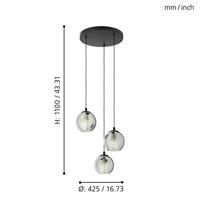 Eglo Glazen vide hanglampAriscani Ø 42,5cm - 98653 - thumbnail