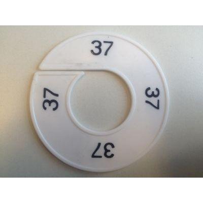 Maatring 9cm wit/zwart 37