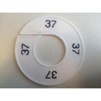 Maatring 9cm wit/zwart 37 - thumbnail