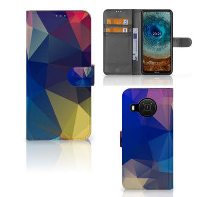 Nokia X10 | Nokia X20 | Book Case | Polygon Dark