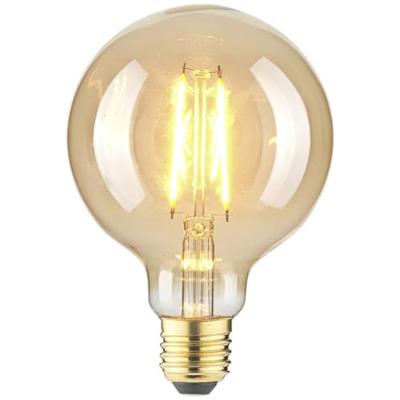 LightMe LM85059 LED-lamp E27 Globe 2.5 W Barnsteen (Ø x h) 95 mm x 140 mm Filament / Retro-LED 1 stuk(s)