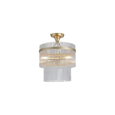 Searchlight PlafondlampLara goud met helder glas - 11300-3GO