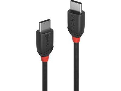 LINDY 36905 0,5 m USB 3.1 type C kabel 3A, Black Line