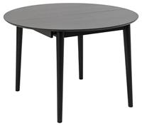 Bendt Uitschuifbare Ronde Eettafel 'Montreux' Eiken 115-154 x 115cm, kleur zwart - thumbnail