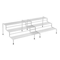 Metaltex smart kitchen 2-delig schuifbaar kruidenrek 28/55x23x13 cm zilver - thumbnail