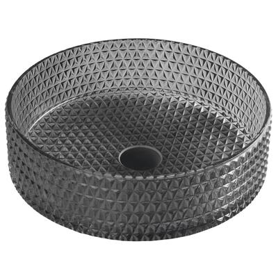 Glazen Waskom Gegraveerd Sapho Maragua 39,5 cm Zwart Glazen Waskom Gegraveerd Sapho Maragua 39,5 cm Zwart