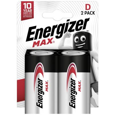 Energizer batterijen Max D, blister van 2 stuks